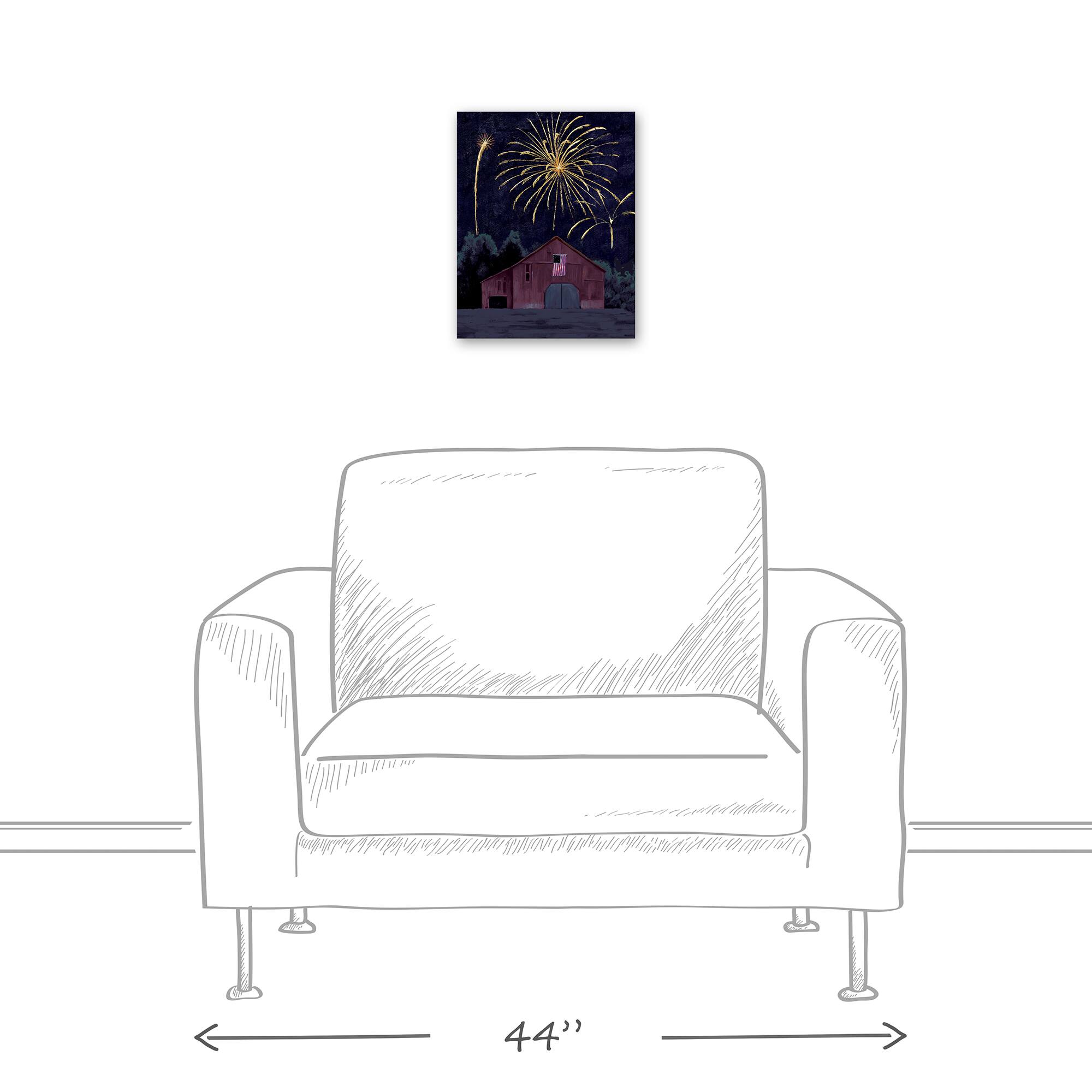 Farm Fireworks Canvas Wall Art